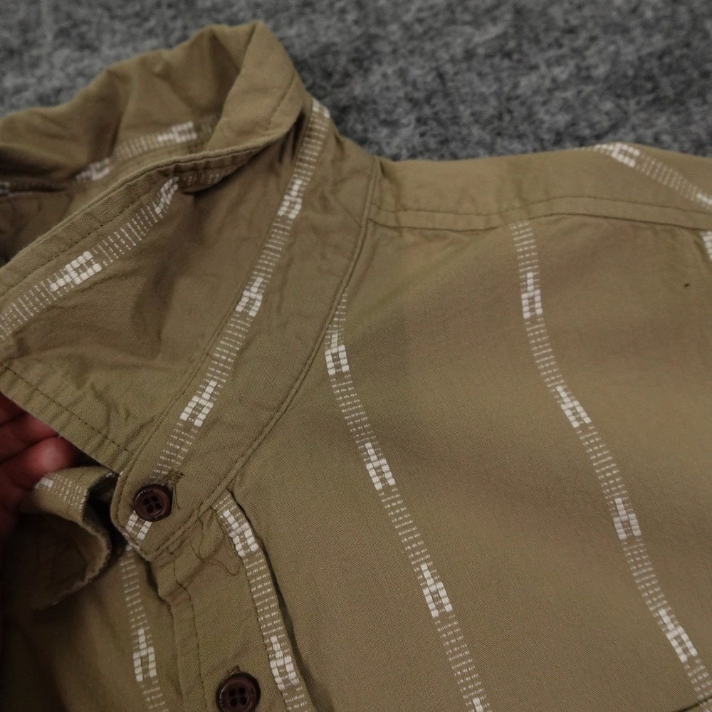 Katin Shirt Mens Medium Green Stripe Button Up Short Sleeve Casual Casual - Picture 8 of 14